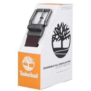 Timberland Reversible Full Grain Leather Belt-Brown/Black-adjusts to size 32-44